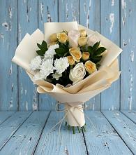 Букет цветов из:  Розы и Хризантемы в Посёлке Палатка