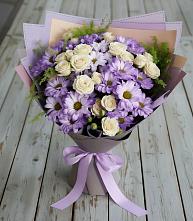 Букет цветов из:  Хризантемы и Розы в Посёлке Палатка